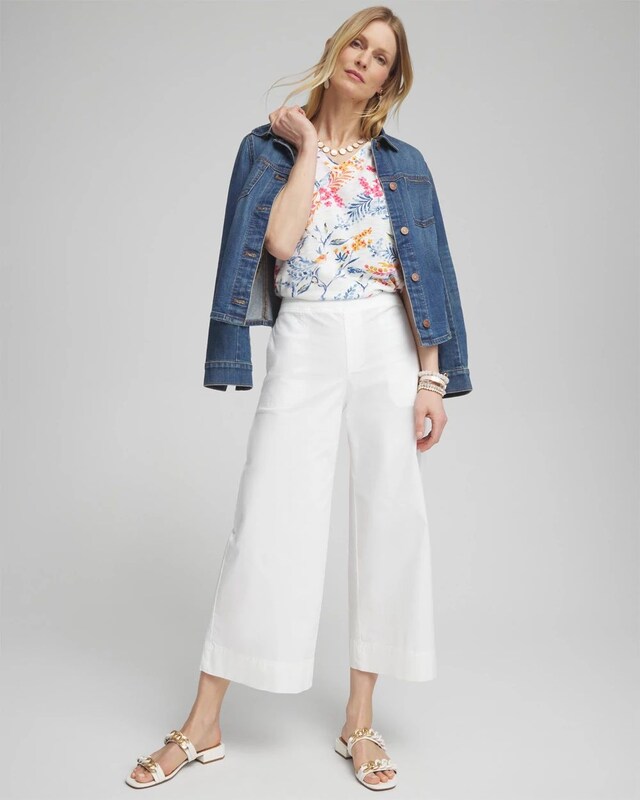 Floral Cap Sleeve Tee - image 2
